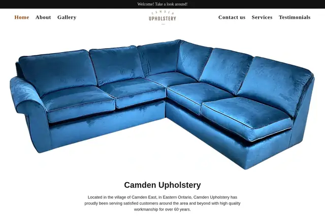 Camden Upholstery website preview