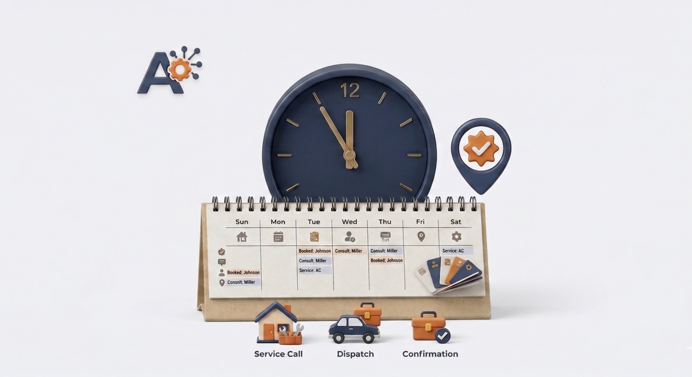 Job and appointment booking illustration